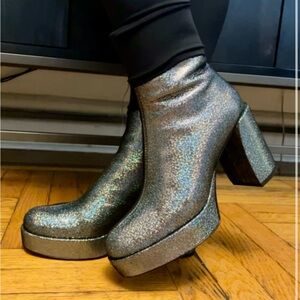 Never worn! 3.1 Phillip Lim Naomi Glitter Bootie Heeled Boots